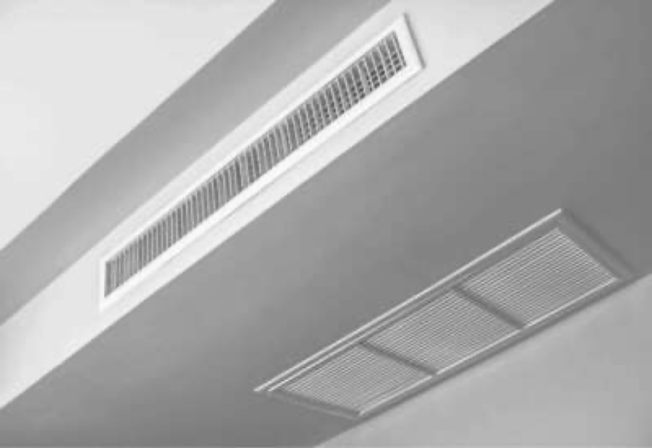 Grilles de soufflage d’une climatisation gainable